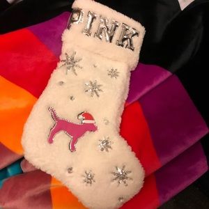 Vs PINK Bling Sherpa Christmas Stocking